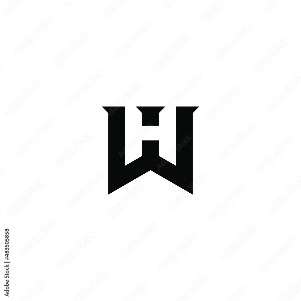 wh latter vector logo abstrack wh latter vector logo abstrack