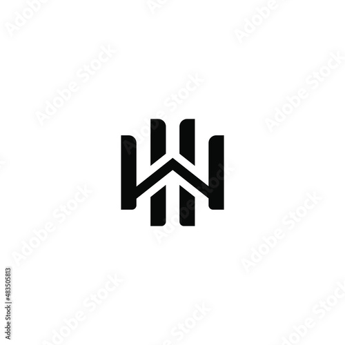 wh latter vector logo abstrack