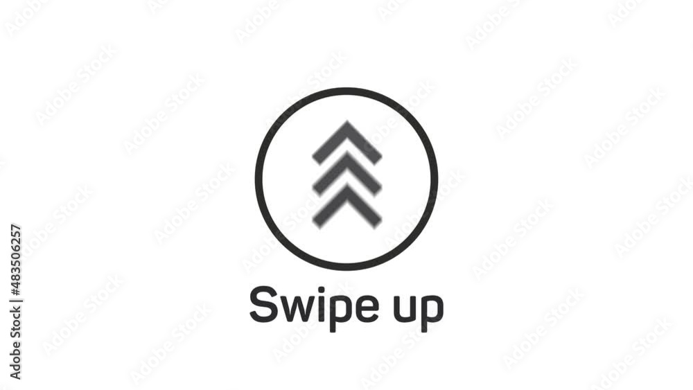 Social media swipe up arrows motion graphics animation. Alpha channel without background. Swipe up animation footage. Social media swipe up arrows motion graphics animation. Alpha channel without background. Swipe up animation footage.
