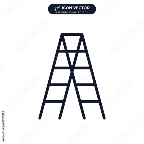 Stepladder icon symbol template for graphic and web design collection logo vector illustration