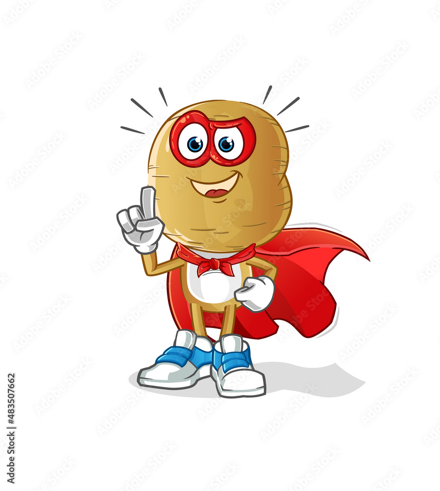 potato head cartoon heroes vector. cartoon character