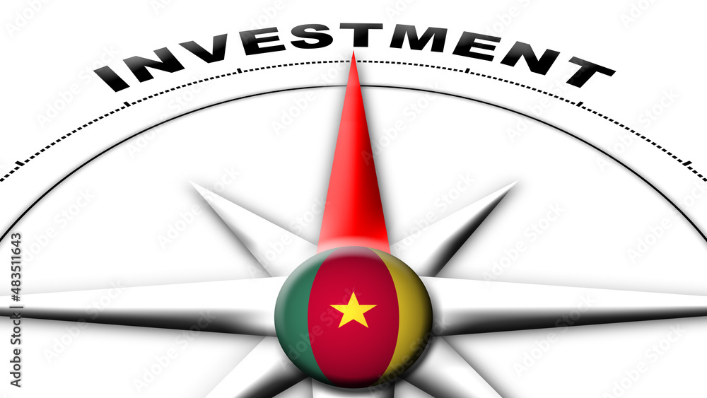 Cameroon Globe Sphere Flag and Compass Concept Investment Titles – 3D Illustration Cameroon Globe Sphere Flag and Compass Concept Investment Titles – 3D Illustration
