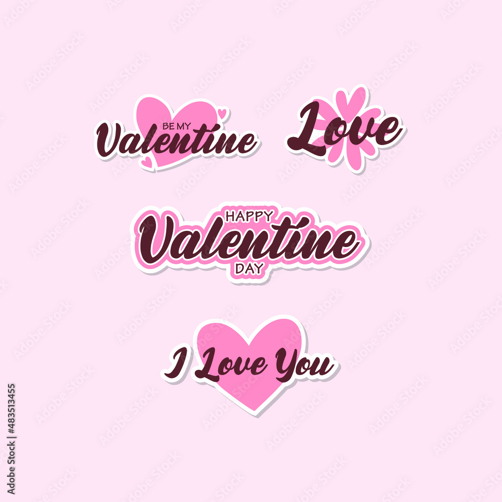 Illustration vector graphic of sticker valentine
