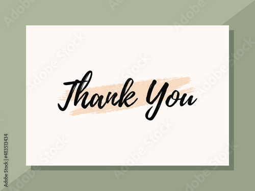 Illustration vector graphic of thank you card minimalist fit for business and trade