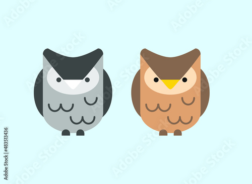 Illustration vector graphic of two owls
