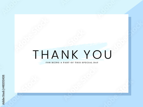 Illustration vector graphic of thank you card minimalist fit for business and trade