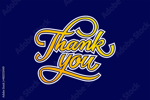 Illustration vector graphic of thank you fit for thank you member