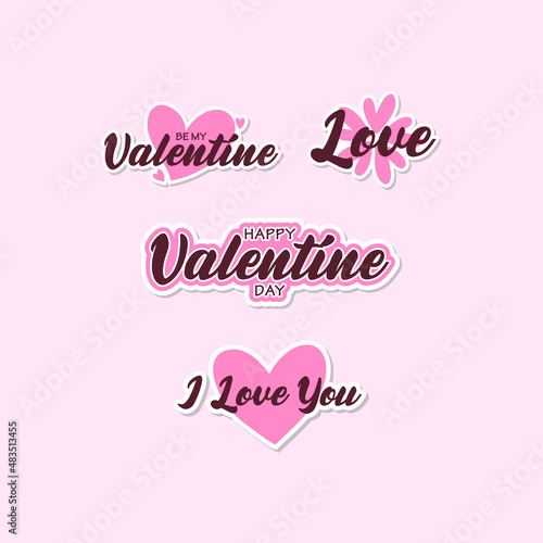 Illustration vector graphic of sticker valentine