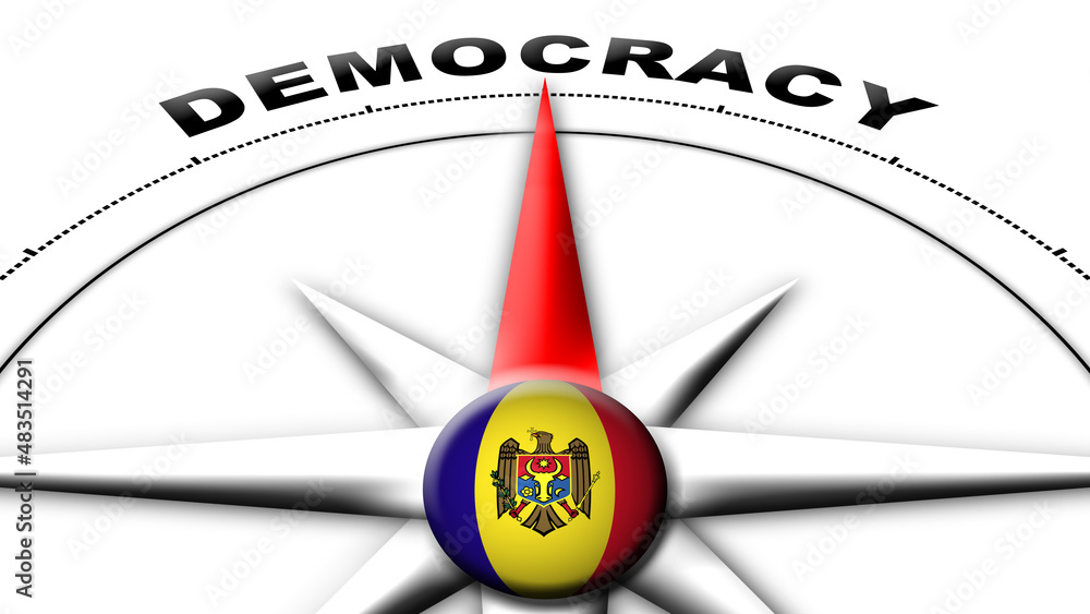 Moldova Globe Sphere Flag and Compass Concept Democracy Titles – 3D Illustration Moldova Globe Sphere Flag and Compass Concept Democracy Titles – 3D Illustration