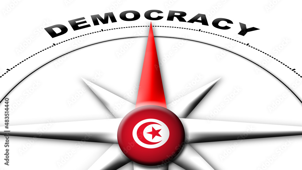 Tunisia Globe Sphere Flag and Compass Concept Democracy Titles – 3D Illustration Tunisia Globe Sphere Flag and Compass Concept Democracy Titles – 3D Illustration
