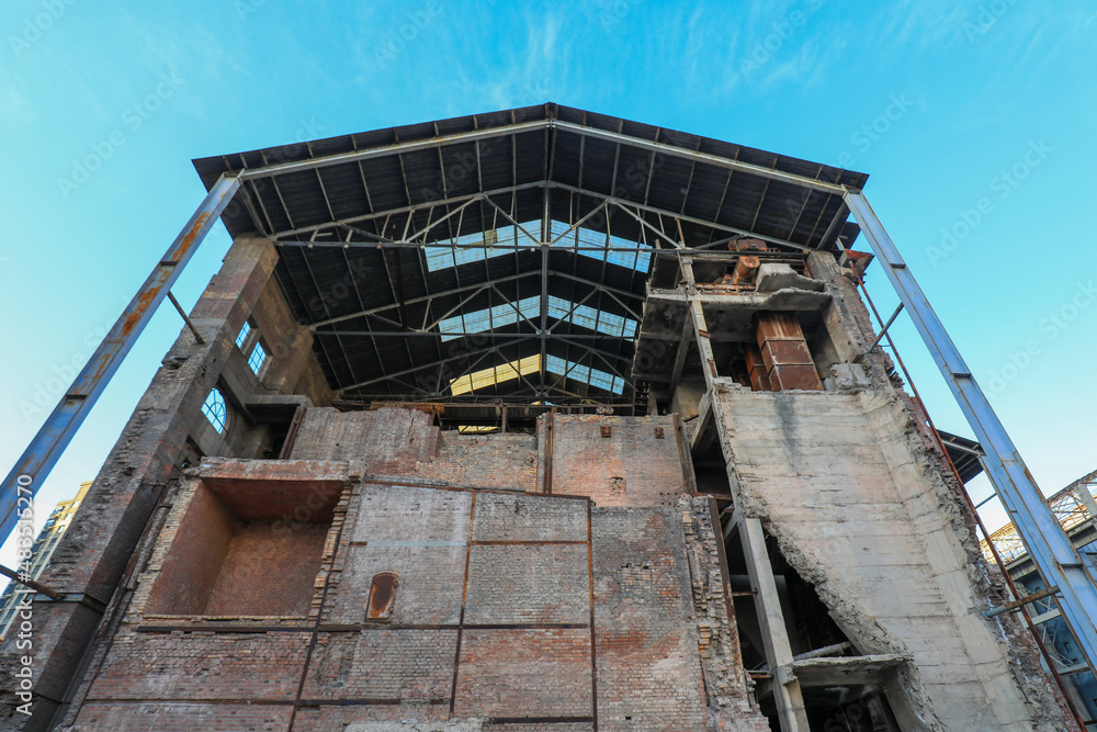 The ancient cement rotary kiln is in a discontinued cement factory in North China The ancient cement rotary kiln is in a discontinued cement factory in North China