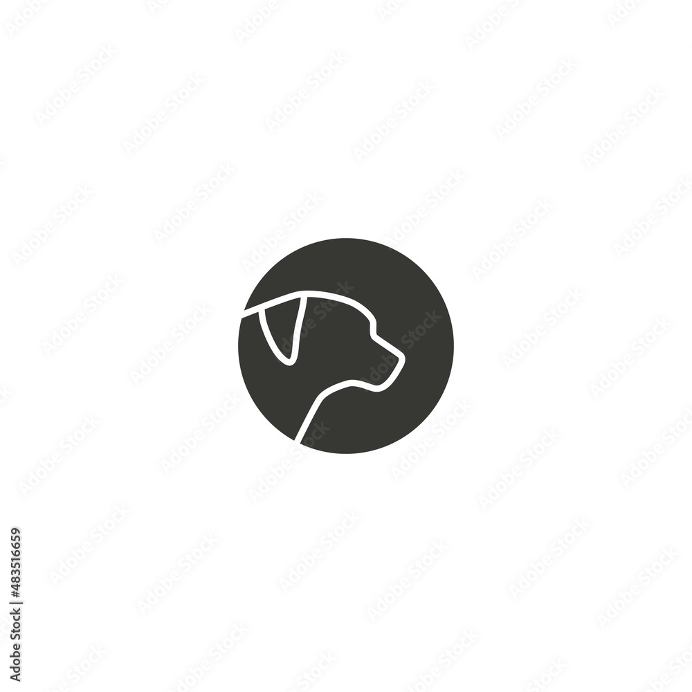 circle dog vector circle dog vector