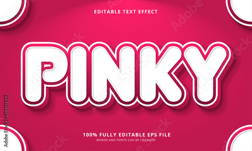 Pinky text style editable text effect