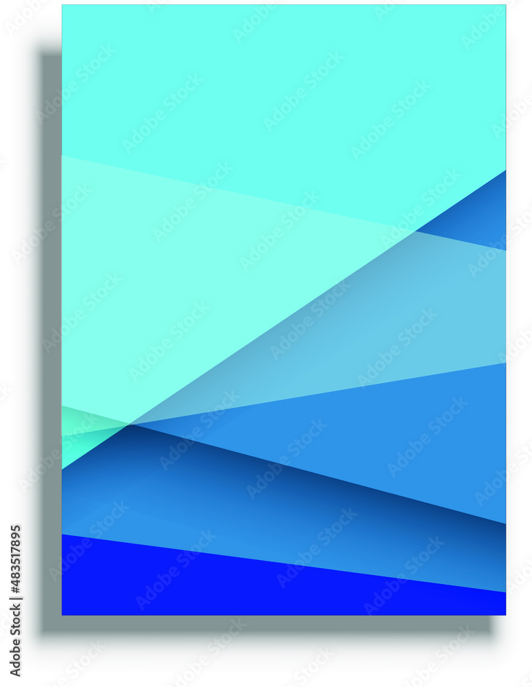 Presentation cover template, geometric vector shapes, business presentation cover background