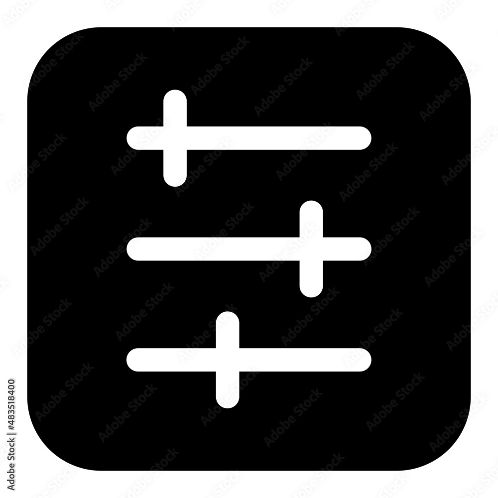 Obraz premium filter glyph icon