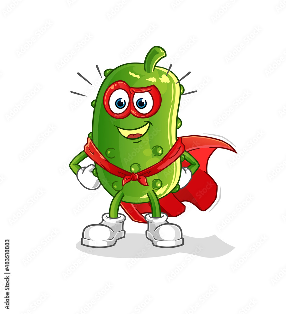 cucumber heroes vector. cartoon character cucumber heroes vector. cartoon character