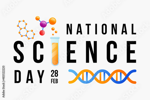 national science day simple design illustration vector