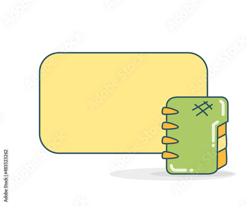 blank note board with notebook icon vector illlustration