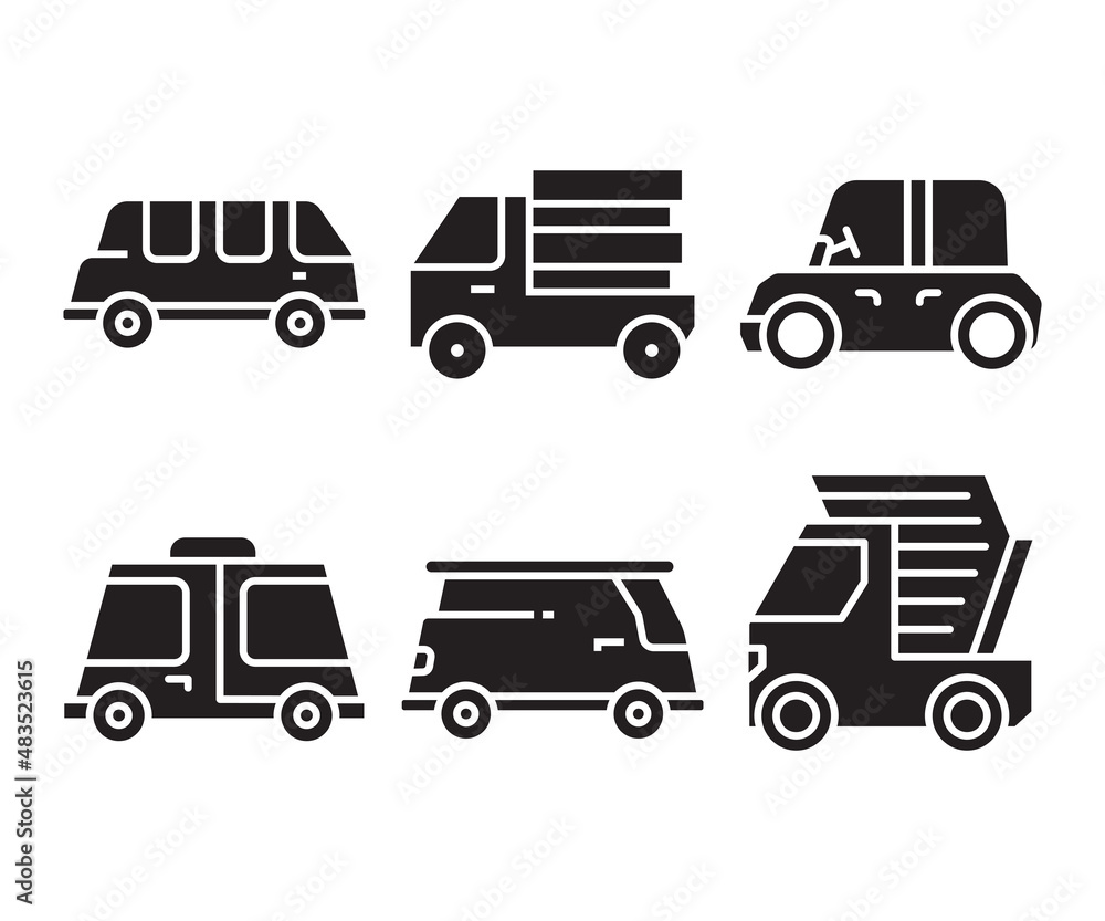 car and transportation icons set car and transportation icons set