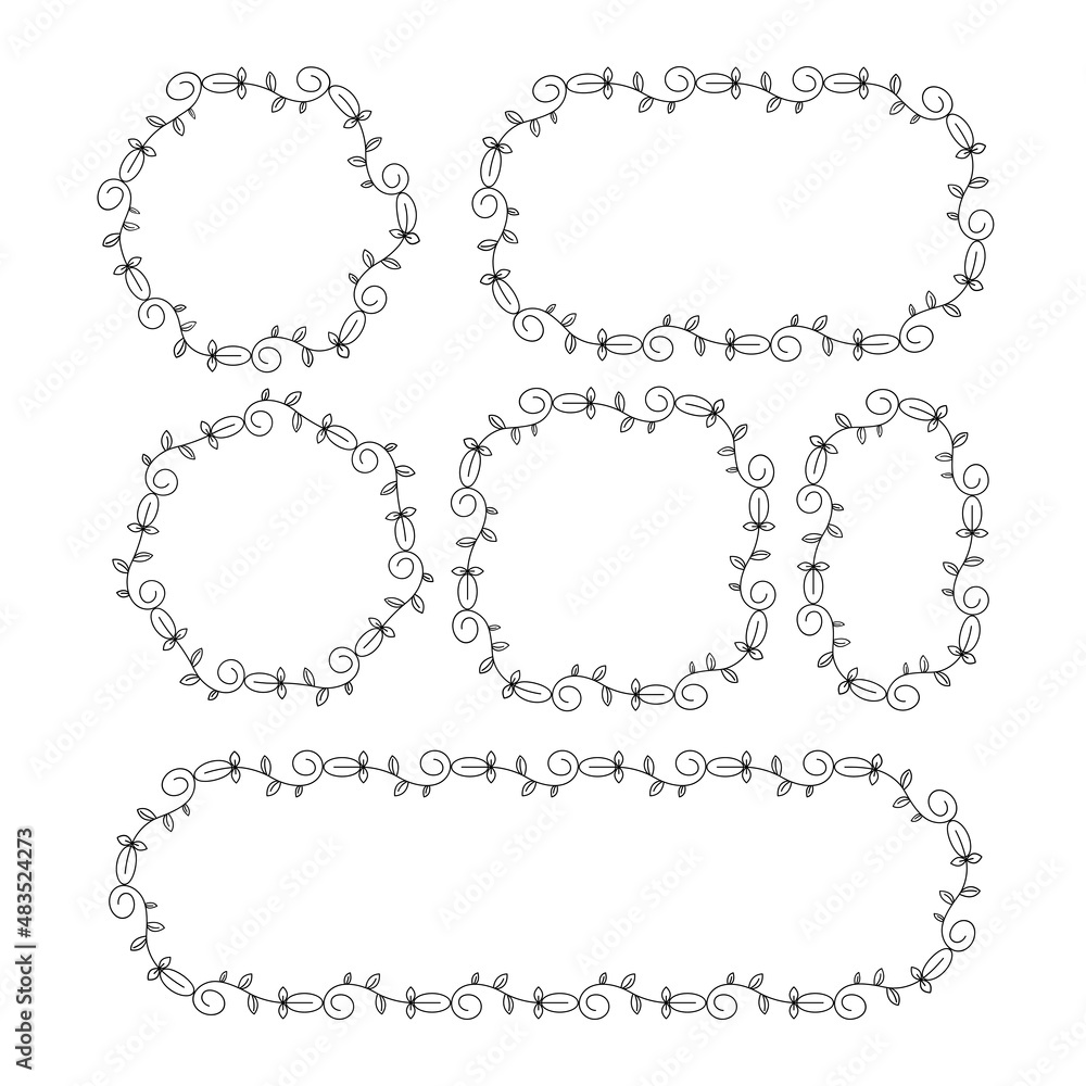 decorative floral frame leaves and flower vector illustration decorative floral frame leaves and flower vector illustration