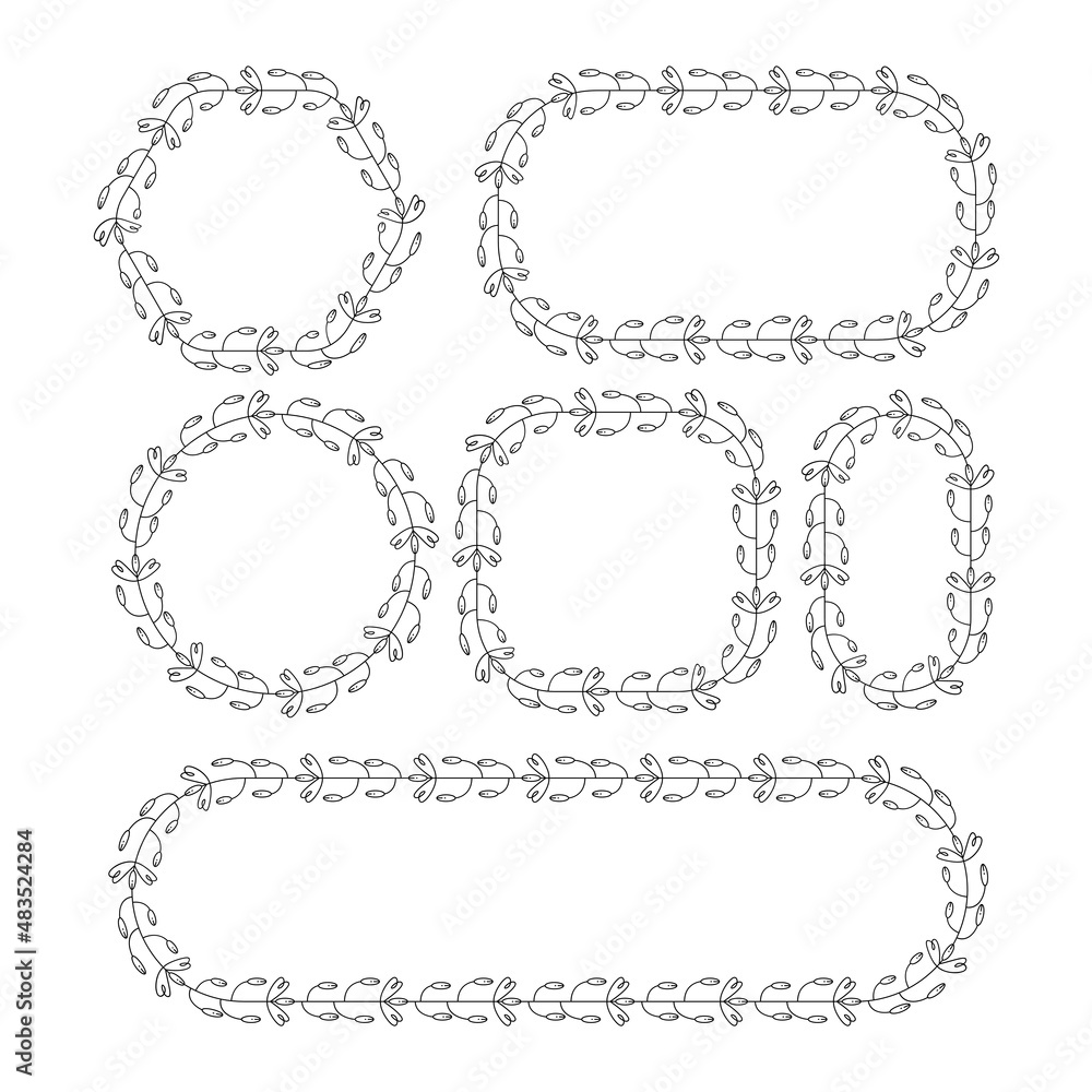 decorative floral frame leaves and flower vector illustration decorative floral frame leaves and flower vector illustration