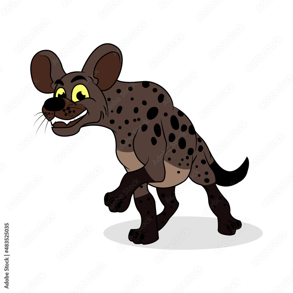 Cartoon Hyna vector illustration with simple shadings Cartoon Hyna vector illustration with simple shadings