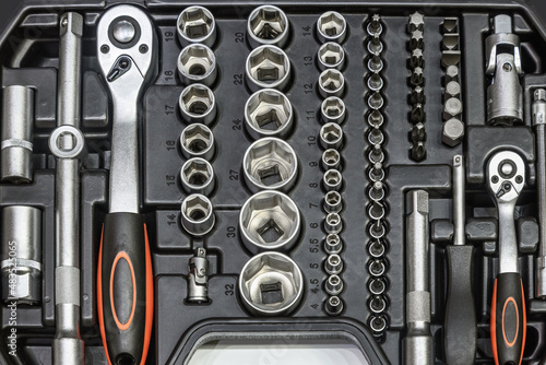 set of tools in a case for repair and construction © OlegDoroshin