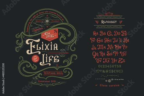 Graphic display font The Elixir of Life