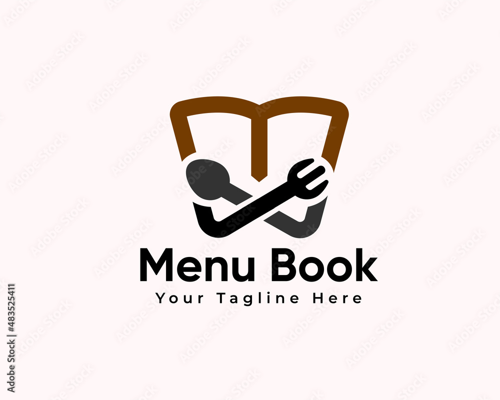 book food menu guide logo template illustration inspiration book food menu guide logo template illustration inspiration