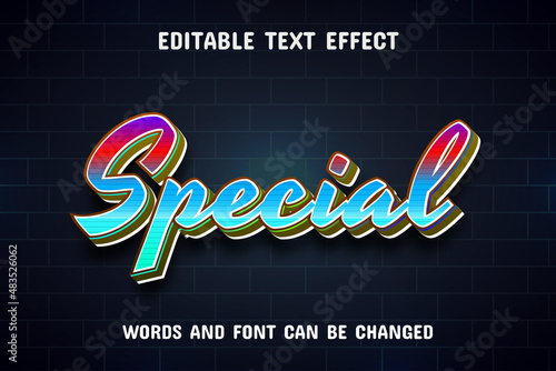 Create text - editable text effect
