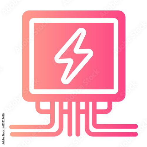 electrical panel gradient icon