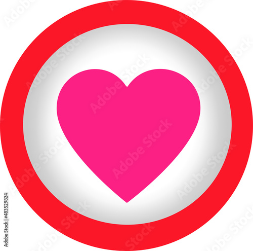 Heart icon sign symbol design