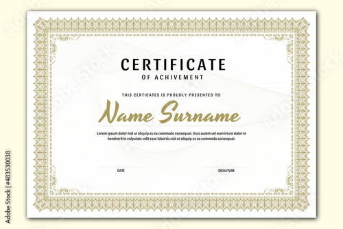 Blank elegant certificate border frame design