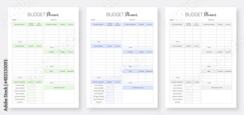 Daily Weekly Monthly Budget Planner Template Set. Printable Budget Planner Template. Set of Budget Planner. Monthly Financial Goals Planner. 