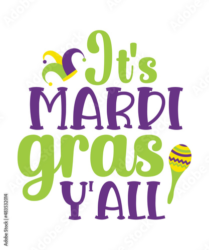 Mardi Gras SVG Bundle, SVG Cut Files, commercial use, instant download, printable vector clip art, Fat Tuesday Carnival, Beads Bling, eads and Bling It's a Mardi Gras Thing Funny Fat Tuesday Phrase T-