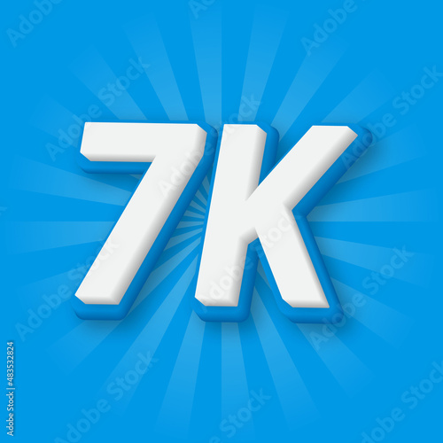 7k followers celebration social media banner