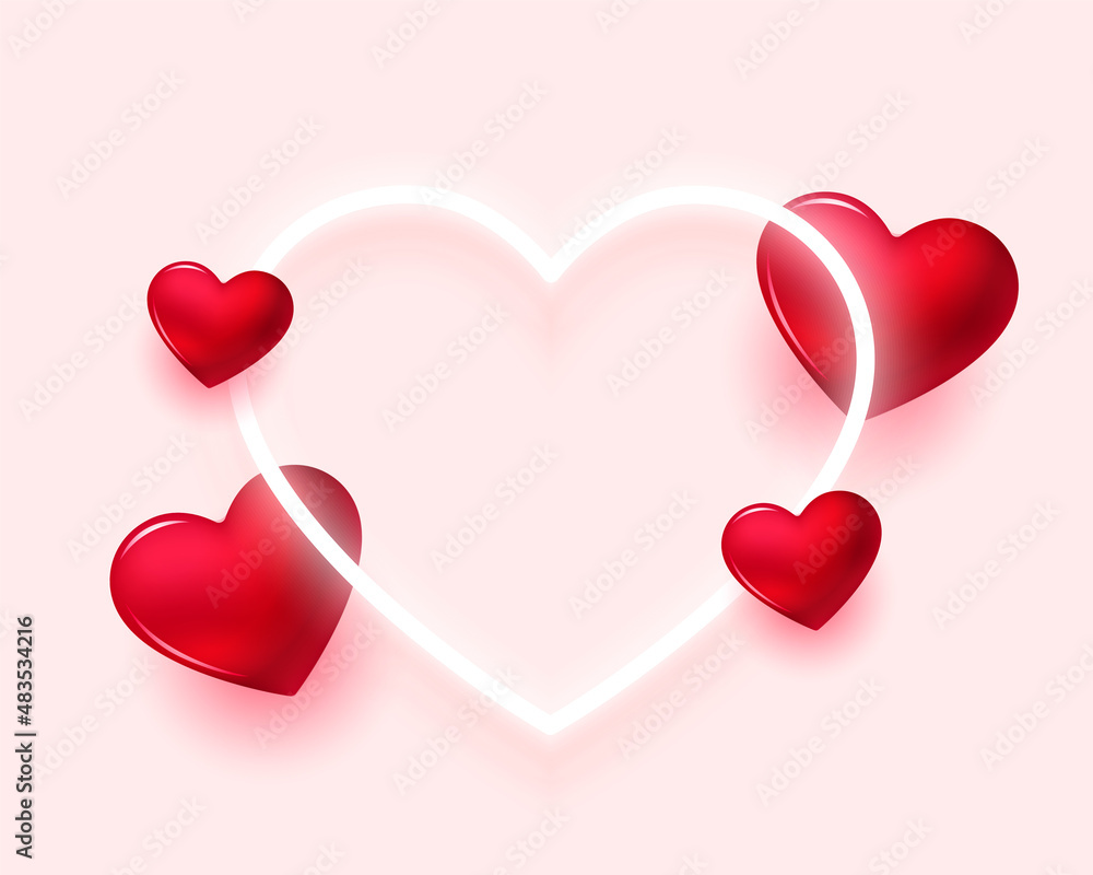 elegant valentines day realistic greeting card with text space elegant valentines day realistic greeting card with text space