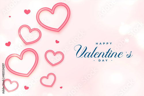 Wallpaper Mural valentines day event card with realistic hearts design Torontodigital.ca