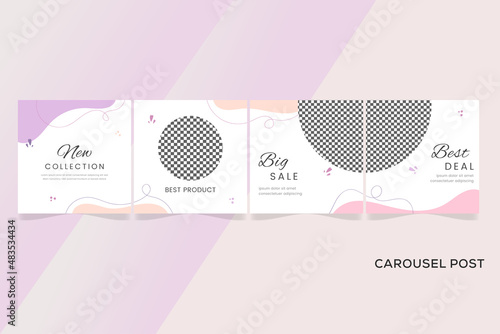 carousel templates banner for fashion big sale premium