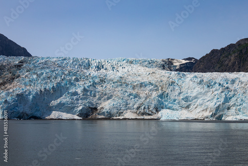 A close up of the Aialik Glacier photo