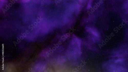 Space background with realistic nebula and shining stars. Colorful cosmos with stardust and milky way. Magic color galaxy. Infinite universe and starry night. 3d render