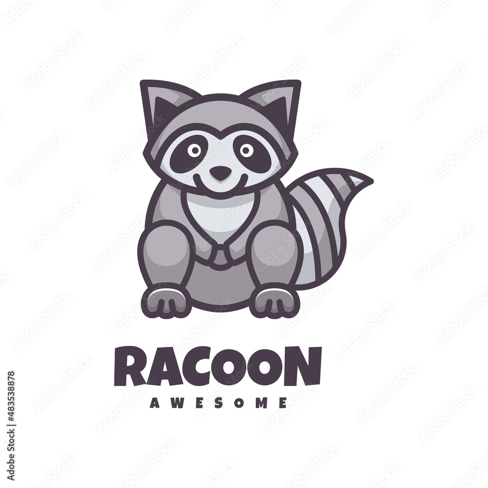 Illustration vector graphic of Racoon, good for logo design