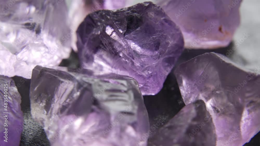 Amethysts and precious stones, gemstones. Amethysts and precious stones, gemstones.