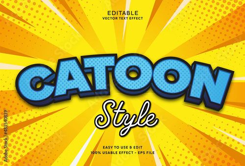 editable cartoon style vector text effect with modern style design usable for logo or company campaign 
