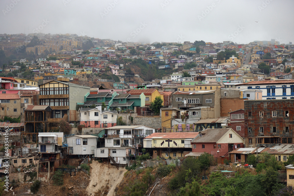 View of the city of Valparaiso, Chile