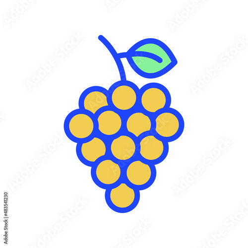 Grapes Isolated Vector icon which can easily modify or edit

