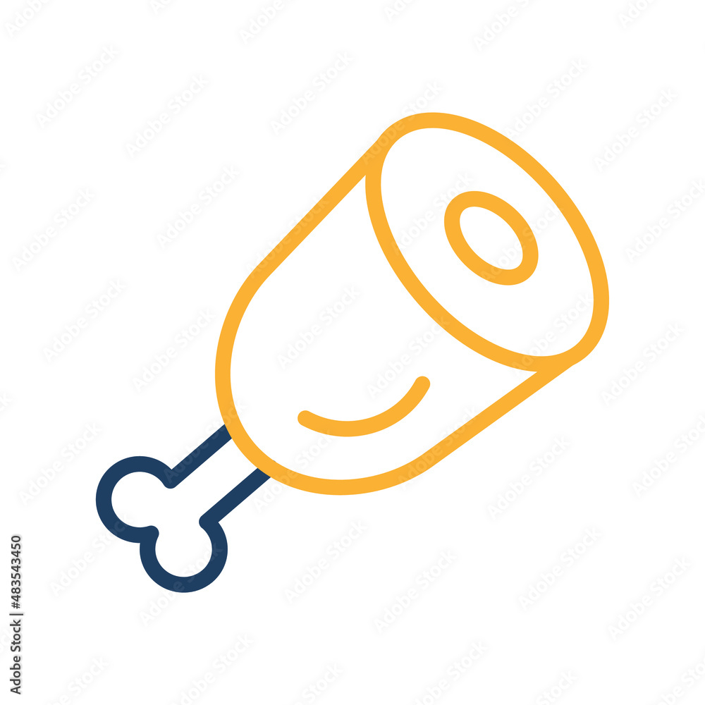 Chicken leg Isolated Vector icon which can easily modify or edit
Chicken leg Isolated Vector icon which can easily modify or edit