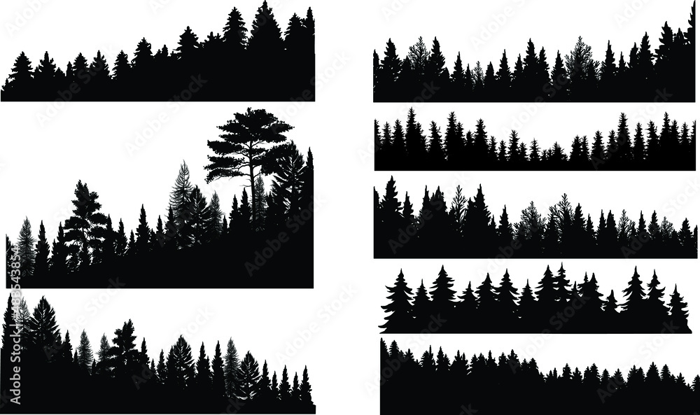 Plakat Forest Silhouettes Forest SVG EPS PNG