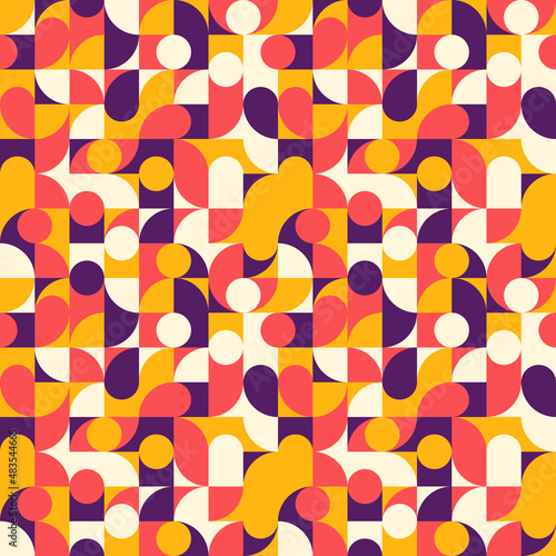 Colorful and abstract geometric shape pattern. Vector.