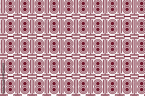 eight seamless pattern design template combined with rectangle shape object. bold outline concept. modern style. 